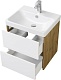 Акватон Мебель для ванной Сканди 55 дуб рустикальный, белая – картинка-10